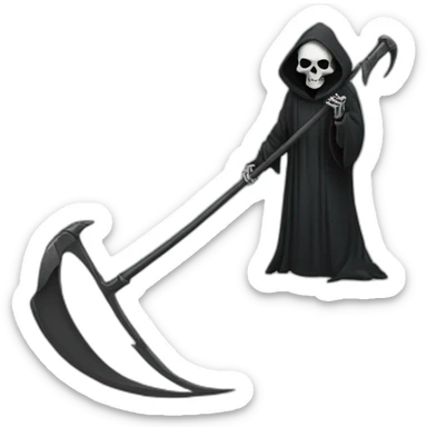 Grim reaper with scythe sticker