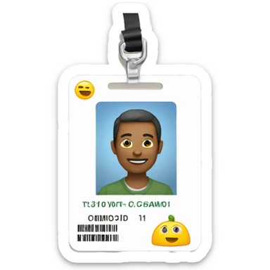 user id card sticker