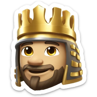Clash royale prince with gold armour smile sticker