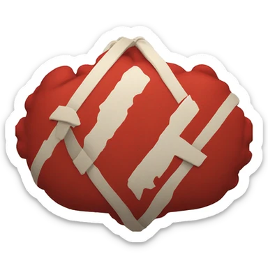 Un emoji oignon avec une croix rouge sur ça  sticker