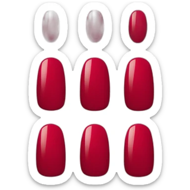 red nail polish sticker