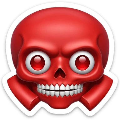 red skull emoji sticker