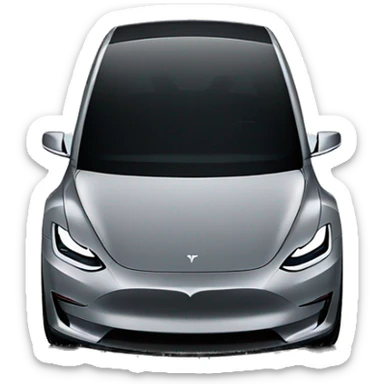 Grey Tesla model Y sticker