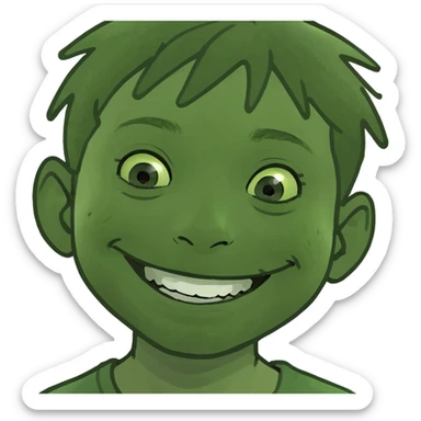 smiling boy portrait close-up sticker