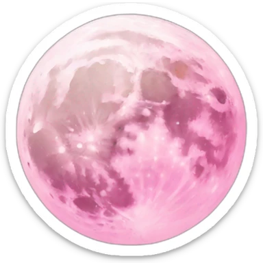 Moon pink sticker