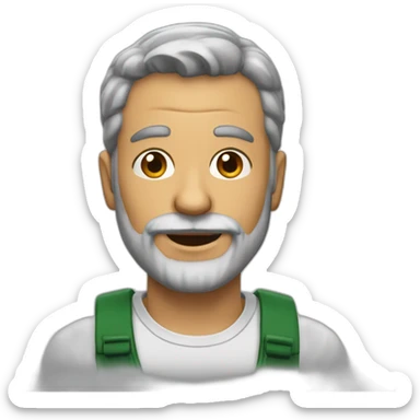 a 52 years bold guy with a short beard sticker