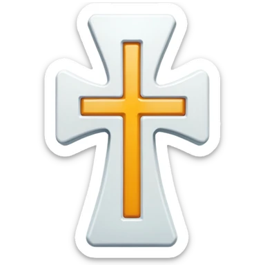 medical cross with a hernia bulge illustration sticker