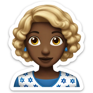 Hanukkah holiday girl sticker