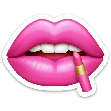 Pink kiss sticker