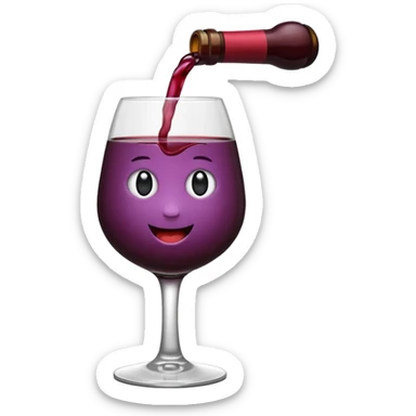 Emojis de vinho vermelho sticker