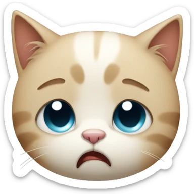 sad cat crying sticker