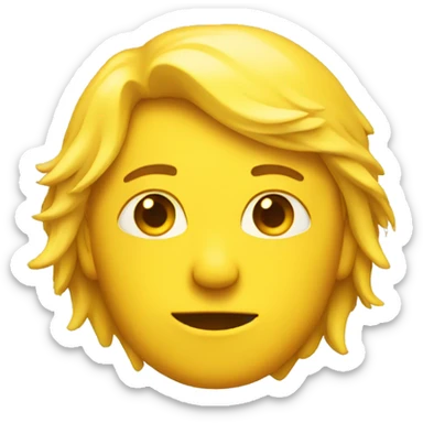 Yellow head turned to the side  sticker