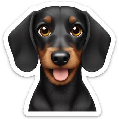Black wirehaired dachshund  sticker