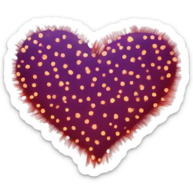 Heart shaped fireworks sticker