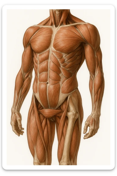 muscoli del Core anatomia senza scritte sticker