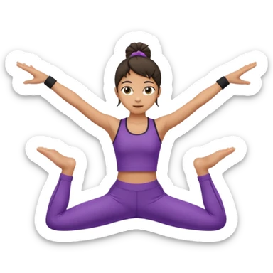 teen doing splits not wearing any clothing sticker