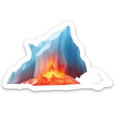 iceberg on fire sticker