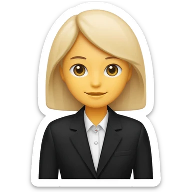 Minimal aesthetic emoji-style black blazer illustration, clean design, soft rounded shapes, matte fabric texture, subtle highlights and shadow, white or transparent background, centered, elegant fashion icon, high detail sticker