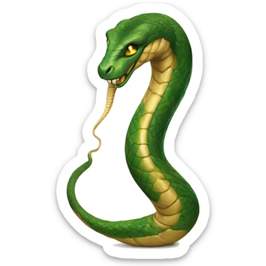 Lâmpada dourada antiga, símbolo da enfermagem, com uma serpente na frente. sticker