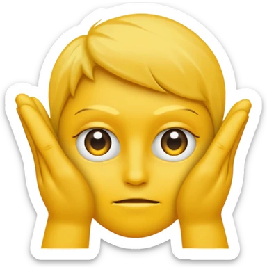 Visage jaune qui se frotte les mains avec un regard vicieux sticker