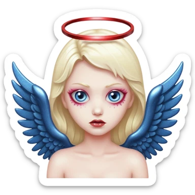 glitter fallen angel evil sticker