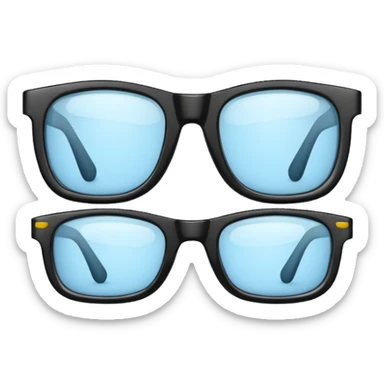 cinema glasses 3d sticker