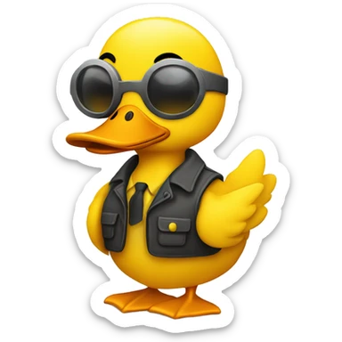Yellow debugging duck  sticker