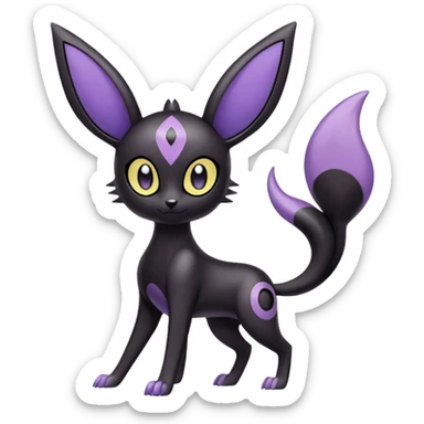 Meloetta-Liepard-Umbreon-Noibat-Pokémon-Fakémon-fusion-hybrid-creature sticker