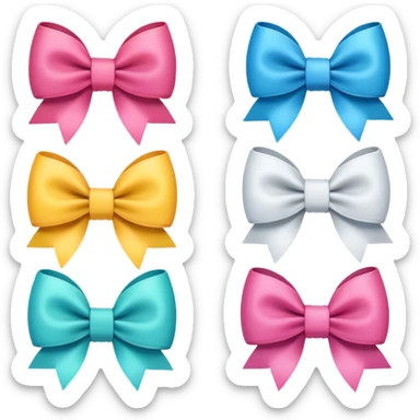 Cute bows emoji sticker