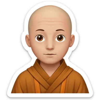 an adult monk  sticker