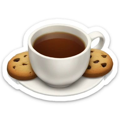 Mug Tea with cookies nearby sticker