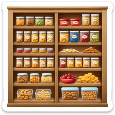A snack pantry with the words The Pantry written on it sticker