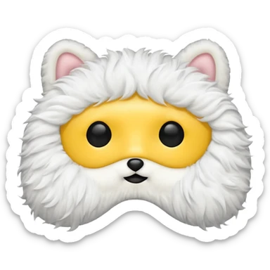 fluffy sleep mask sticker