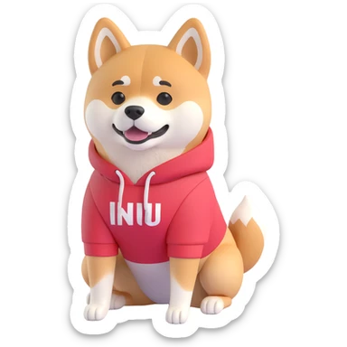 shiba inu fitness sticker