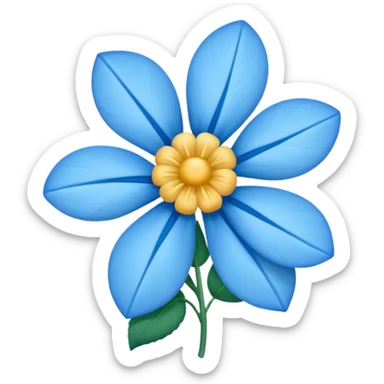 Una hermosa flor rosa color azul  sticker