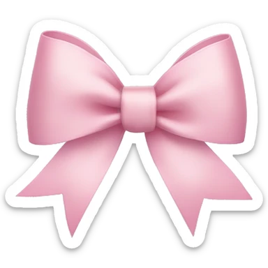 light pink ribbon bow sticker