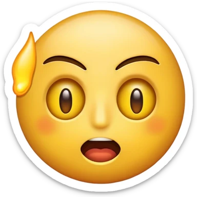 An emoji hitting the blinker and looking fried sticker