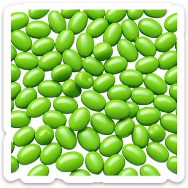 Simple stack of green Skittles candies sticker