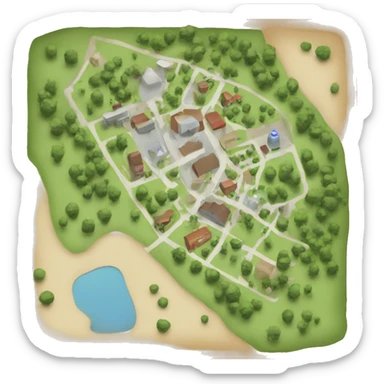 meeting point map sticker