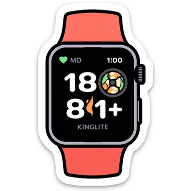 Apple brand smartwatch tracking rice consumption sticker