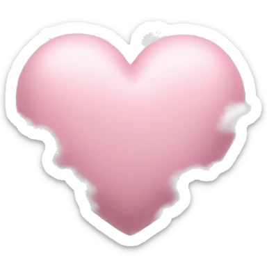 pastel pink heart surrounded by clouds sticker