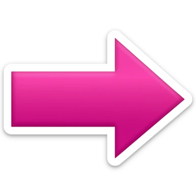 seta voltar fuchia sticker