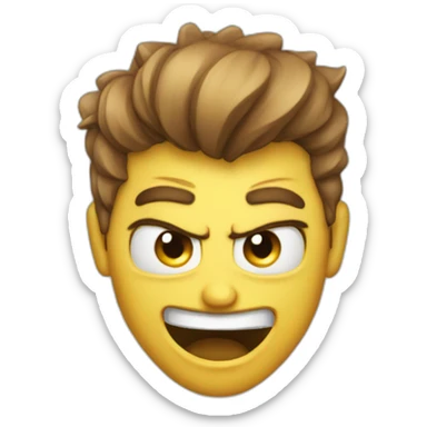 angry happy heart eyes sticker