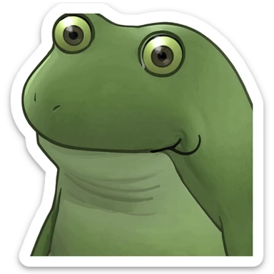 Croissant with a bun sticker