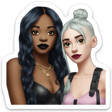 azealia banks and Grimes sticker