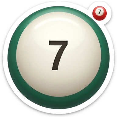 billiard ball 7 numner sticker
