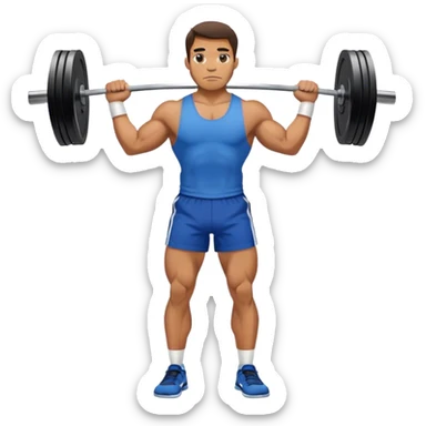 man with blue shorts deadlift sticker