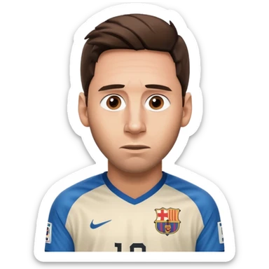 Messi that look like he have seen something weird sticker