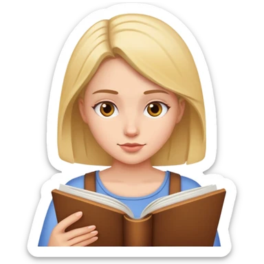 Girl reading  sticker