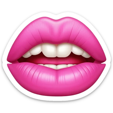 Pink lipstick sticker